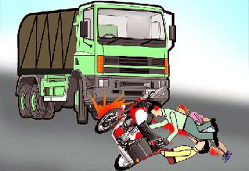 सेतिदोभानमा आज बिहान ट्रकको ठक्करबाट मोटरसाइकलमा सवार दम्पत्ती गम्भीर घाईते