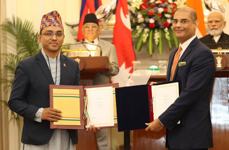 भारत  र नेपालबीच अन्तरदेशीय विद्युतीय भुक्तानीसम्बन्धी सम्झौता सहमतिपत्रमा हस्ताक्षर