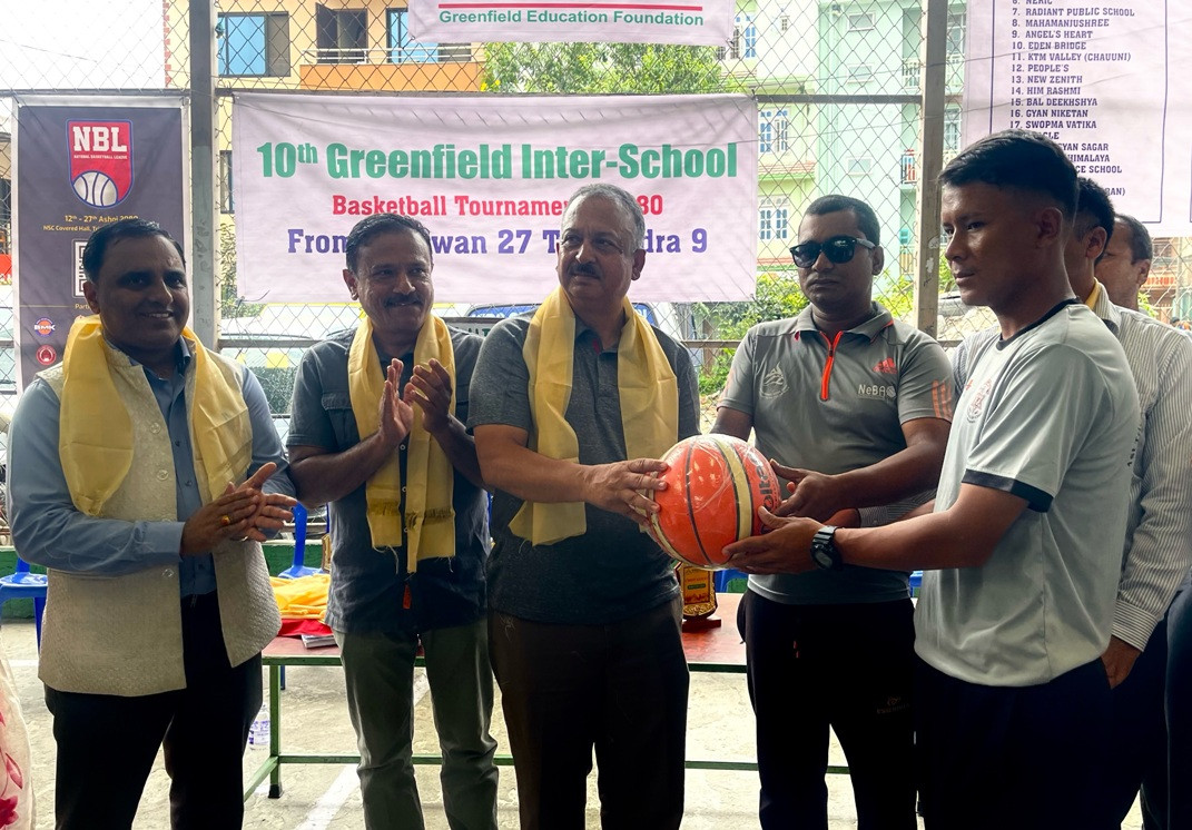 दसौं ग्रिनफिल्ड कप अन्तरविद्यालय बास्केटबल प्रतियोगिताको सिनियर ब्वाइजले  जित्यो
