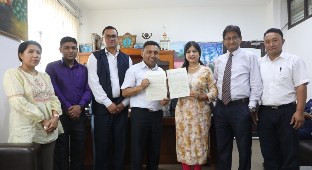 एसियाड टोलीको मेडिकल पार्टनरमा  खेलकुद परिषद् र ब्लु क्रसबीच सम्झौता