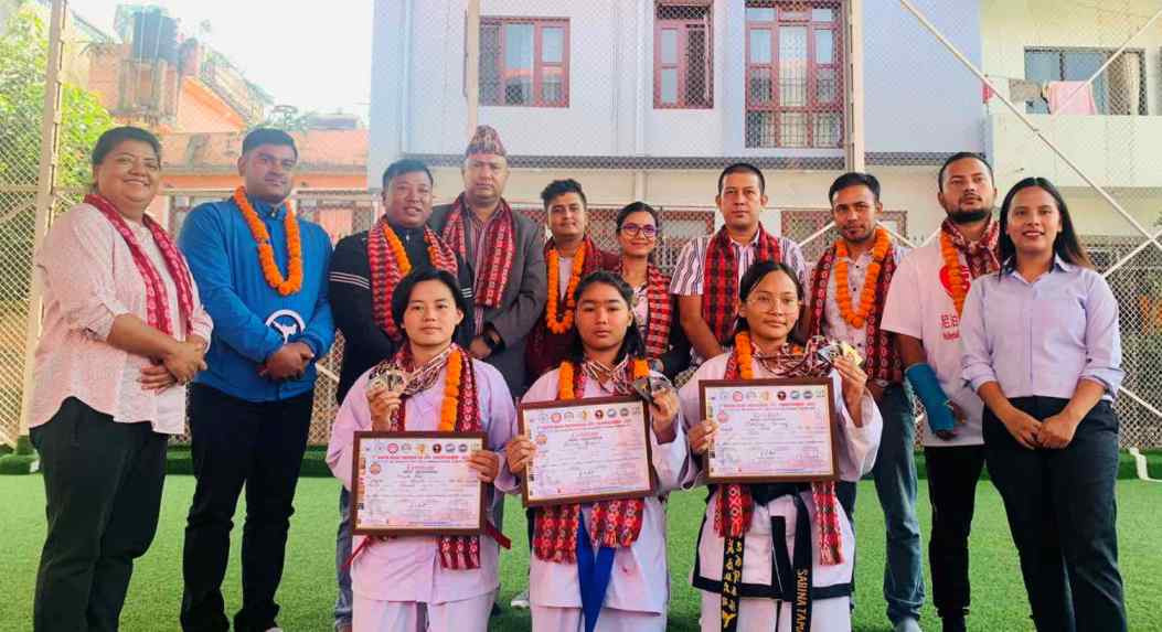 सातौं दक्षिण एसियाली आईटीएफ पदक विजेता  खेलाडीलाई सम्मानित