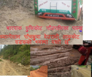 गोरखा देखि घ्याम्पेसाल पाँचखुवा देउराली पन्द्रुङ्ग ताकुकोट सम्माको ८ किलोमिटर सडक ठेक्का सम्झौता भएको तिन बर्ष हुदा पनि सडकको अवस्था शून्य