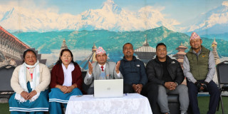 नवौं रेडिअन्ट कप अन्तरविद्यालय बास्केटबल बारे जानकारी गराउदै आयोजक
