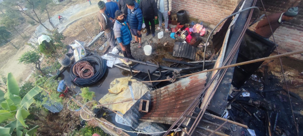 गोरखामा आगलागीबाट एक घर जलेर नष्ट ,थप विवरण बाकी