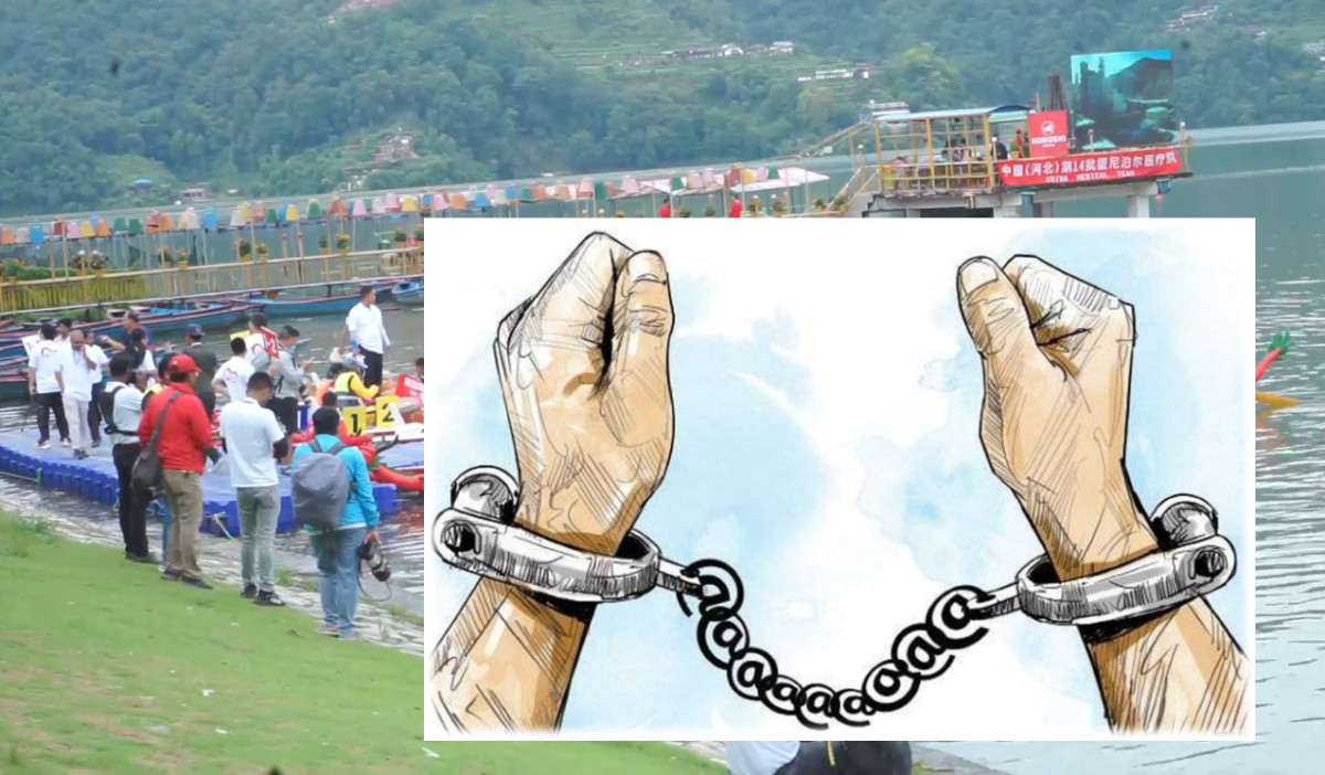 फेवाताल किनारमा फोटो खिच्नेसँग पैसा असुली गरेको आरोपमा पक्राउ परेका चार जना जेल चलान