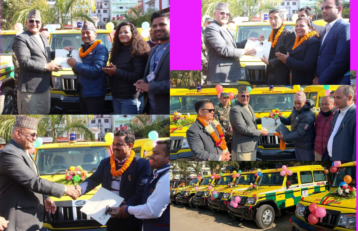 बारपाक सुलिकोट गाउँपालिका लगायत  ७ पालिकालाई सम्भव नेपालद्वारा एम्बुलेस सहयोग