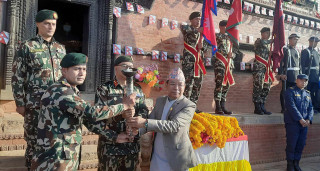 नेपाली सेनाले आज शनिबार गोरखाबाट एकीकरण पदयात्रा सुरु गर्‍यो