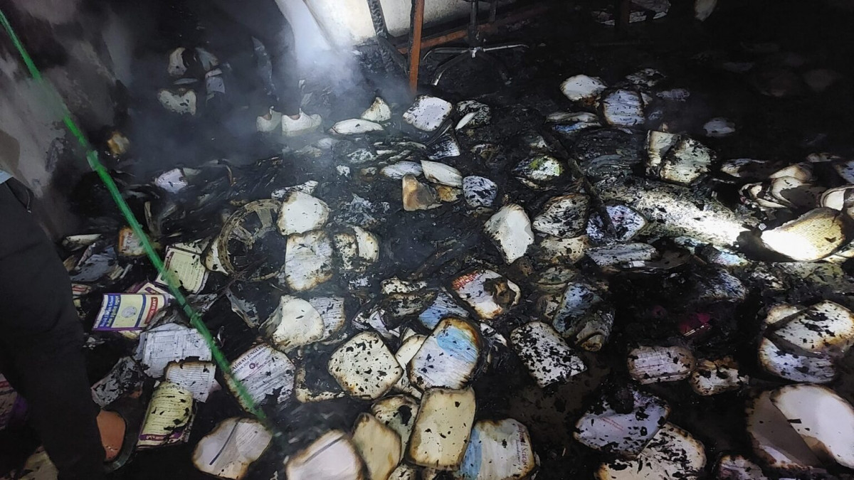 गाेरखाकाे बारपाक इङ्लिस बोर्डिङ स्कुलमा आगलागी ,अफिस कोठामा रहेको  सबै सामान जलेर नष्ट