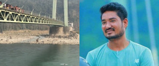 कर्णाली पुलबाट हाम फालेका ३० वर्षीय लोकेन्द्रबहादुर शाहीको शव  सनकट्टी घाटमा भेटीयाे