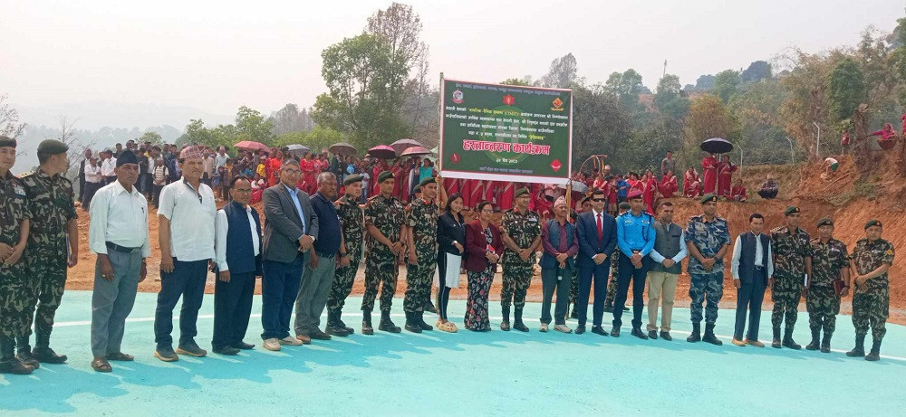 भीमसेन थापाको बगुवामा बिरामीको तत्काल उद्धारको लागि हेलिप्याड निर्माण 