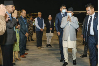 बिदेश भम्रणबाट राष्ट्रपति पौडेल स्वदेश फर्किए 