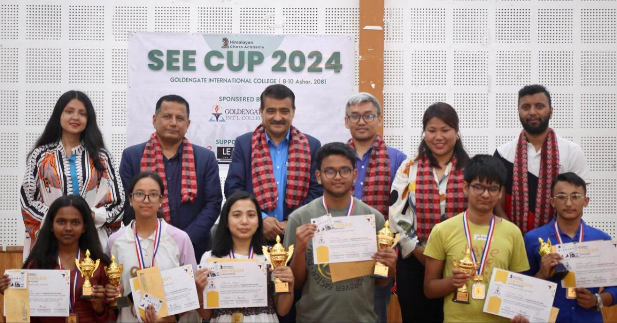  गोल्डेनगेट एसईई कप २०२४ ¥यापिड चेस प्रतियोगिताको उपाधि अभिक शाहले जिते