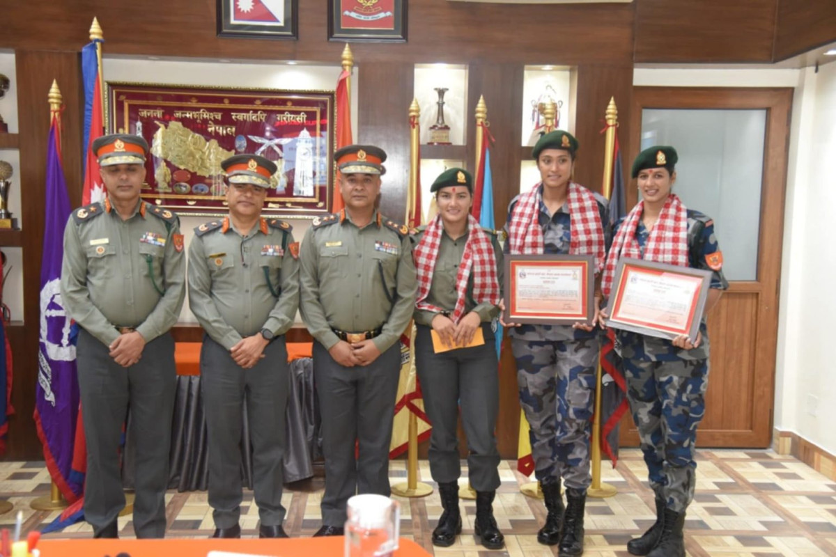 नेपाली महिला भलिबलकी निरुता पदोन्नति, दुई खेलाडी नगदसहित पुरस्कृत