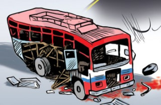 हेटौँडाको चुरियामाईमा  बस दुर्घटना हुँदा १७ जना घाइते