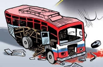 हेटौँडाको चुरियामाईमा  बस दुर्घटना हुँदा १७ जना घाइते