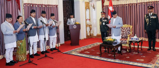 आज ५ देशका राजदूतले गोपनीयताको शपथग्रहण गर्दै 