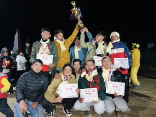 धार्चे भलिबल प्रतियोगितामा जोन युनाइटेड युवा क्लबलाई हराउँदै लाप्राक स्नोबर हाउस बिजयी