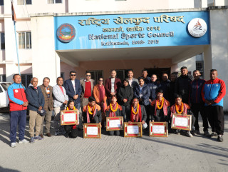 छैटौं अन्तर्राष्ट्रिय विकेएसपी कप पदक विजेता एथलेटिक्स खेलाडी सम्मानित