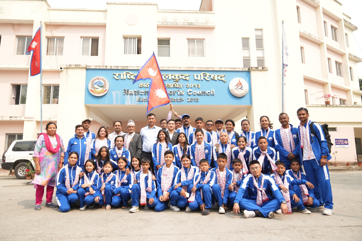 आईएसएफ यु–१५ जिम्नासियाडका लागि टोली सर्बिया प्रस्थान