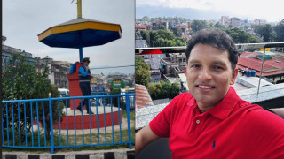बालाजु चोकको ट्राफिक आइल्याण्ड पुनःनिर्माण, युवा पर्यटन व्यवसायी अम्गाईको सहयोग