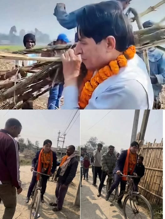 पत्रकार धमला रौतहटमा चुनावी अभियान घरदैलोमा सहभागी, जनताको दुःख देखेर भावुक भए
